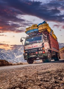 Truck in the Mountains in Morocco