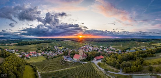 Aerial Photo. Drone Photography. Neipberg in Germany. Panorama. Luftbild